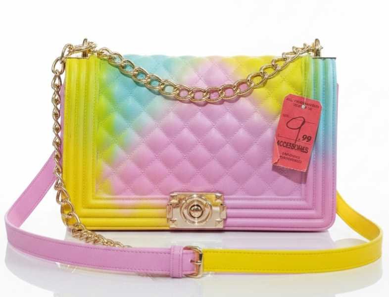 Multi Colour jelly clutch+ crossbody