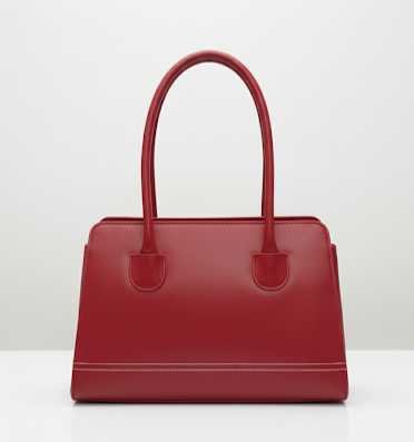 Red leather Hand bag