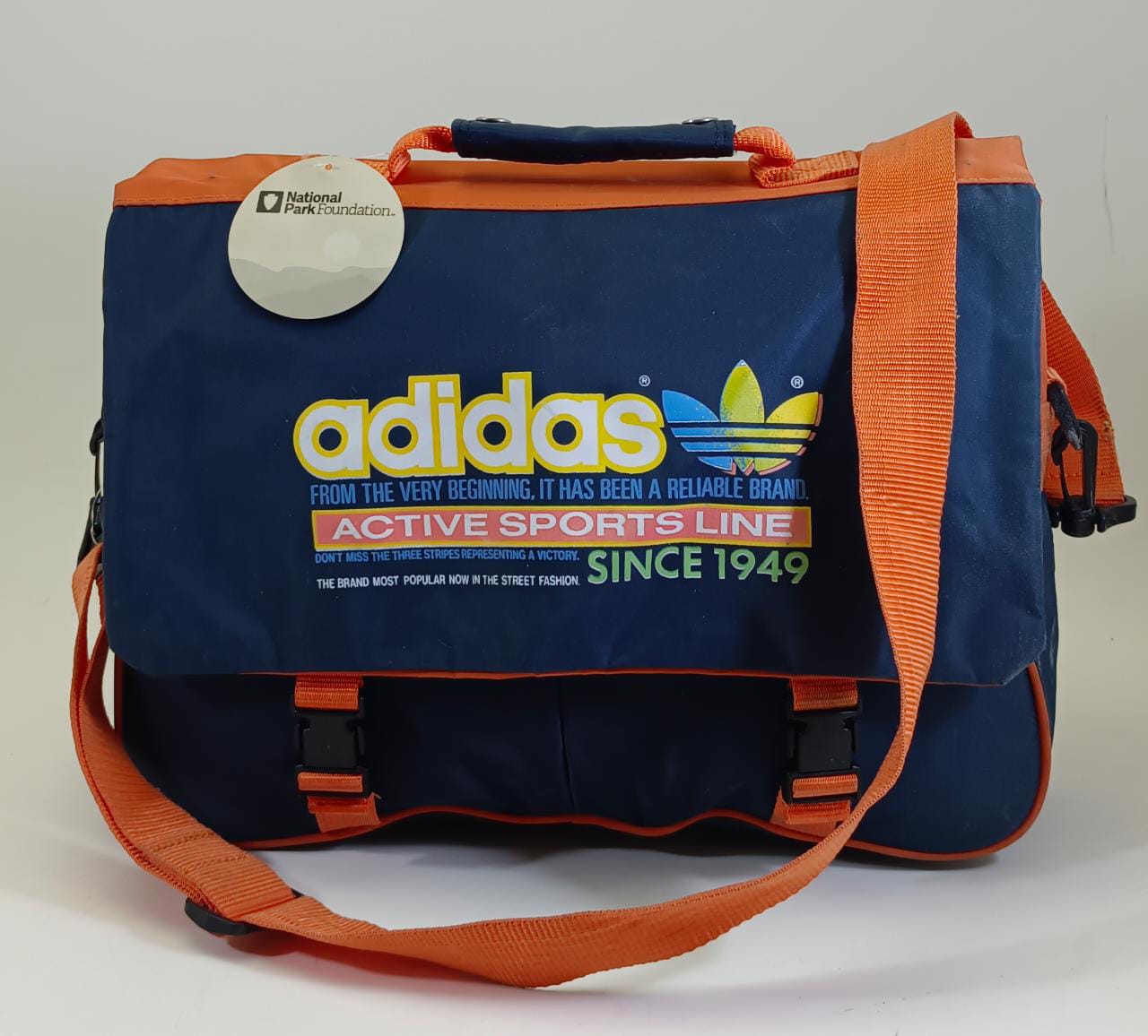 Adidas Blue & Orange Travelling Bag