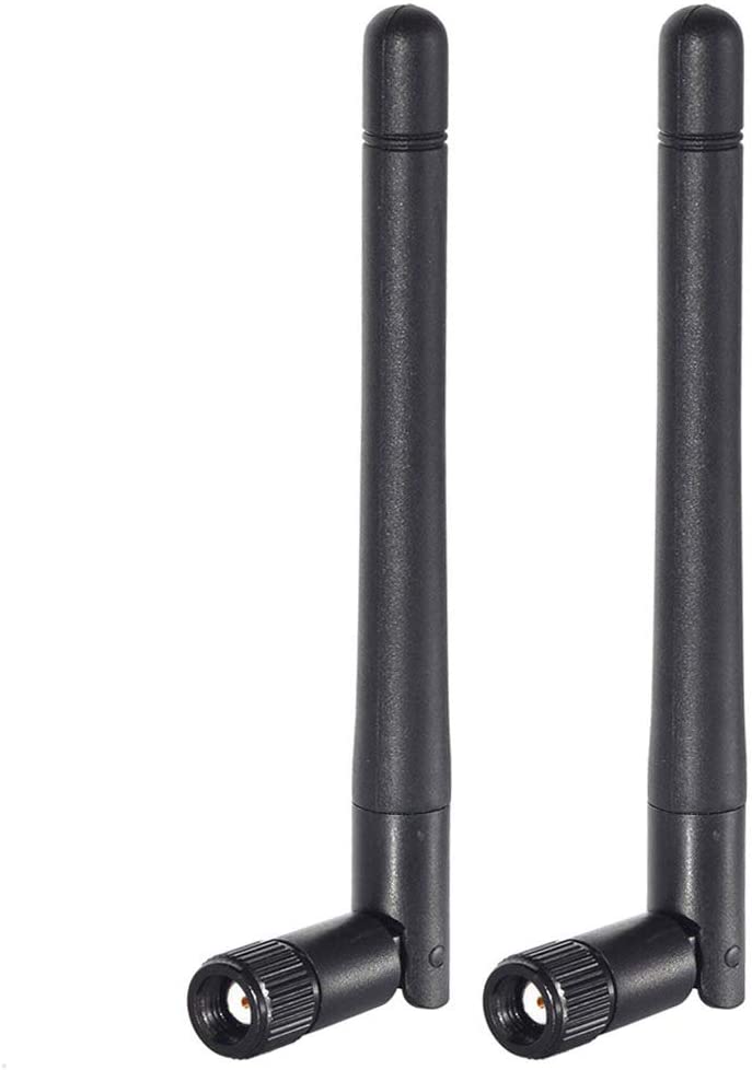 Bingfu Dual Band WiFi 2.4GHz 5GHz 5.8GHz 3dBi MIMO RP-SMA Male Antenna (2-Pack) for WiFi Router Signal
