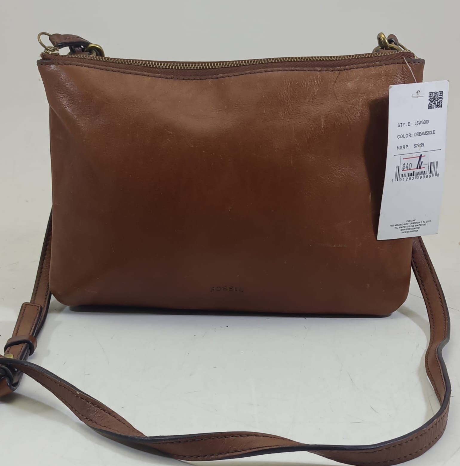 Brown Fossil Crossbody