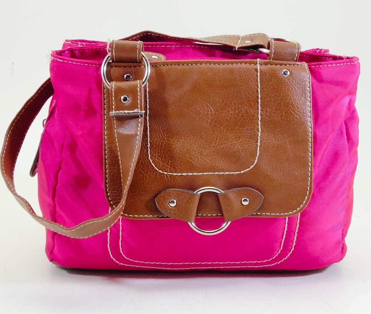 Pink brown Hand bag