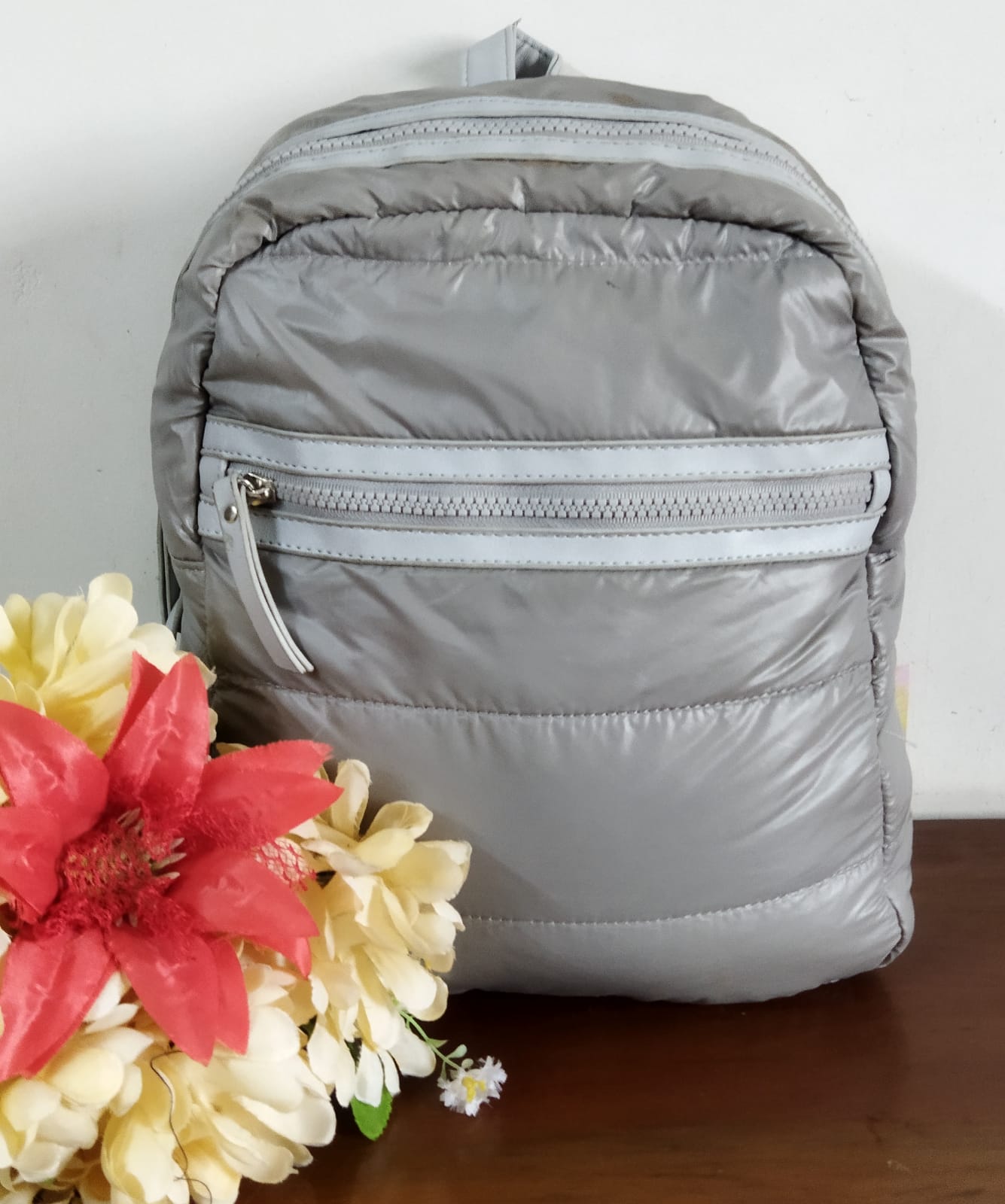 Grey soft Bagpack