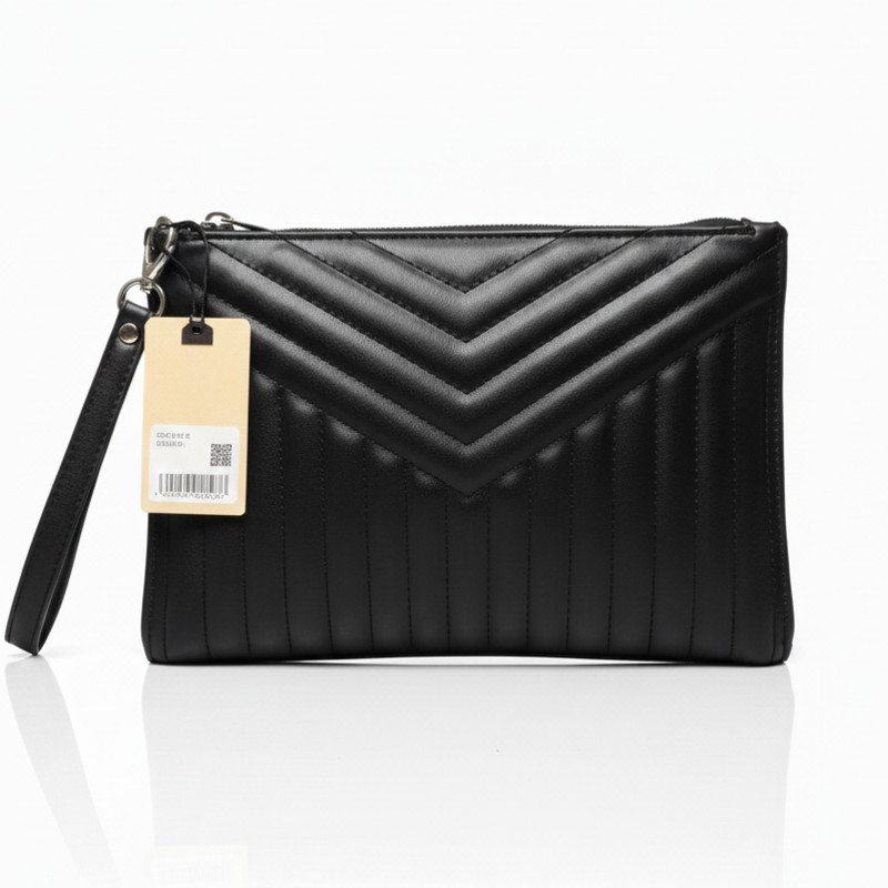 A New Day Quilted Leather Clutch