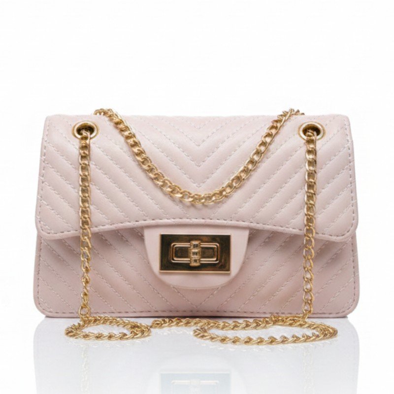 Quilted Nude Crossbody