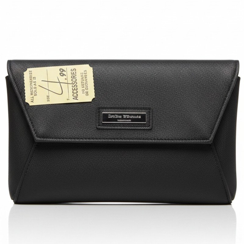 Black Branded Clutch & Wallet