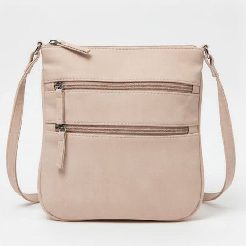Decent look Velvety Leather Crossbody