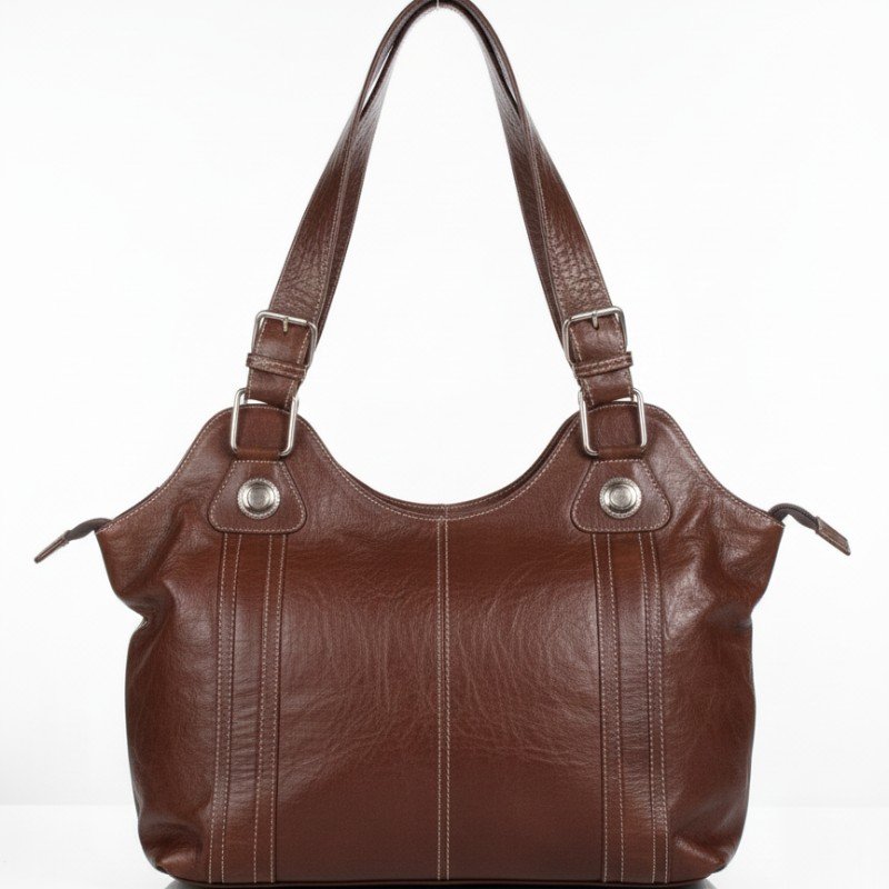 Brown texture leather bag