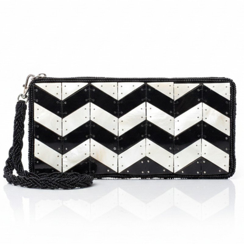 Hand made beaded clutch