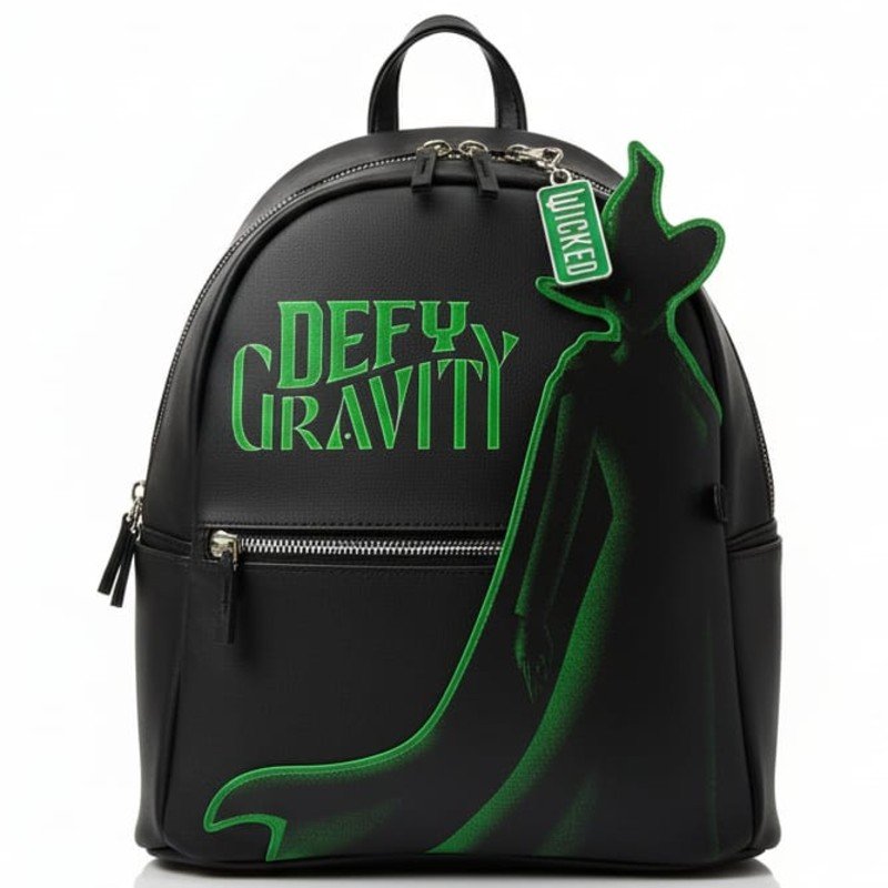 Defy Gravity black Leather Bagpack