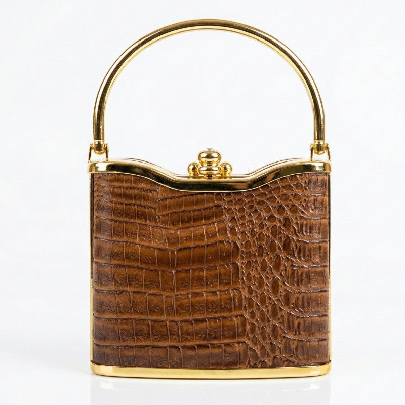 Bijoux Terner brown faux crocodile mini handbag