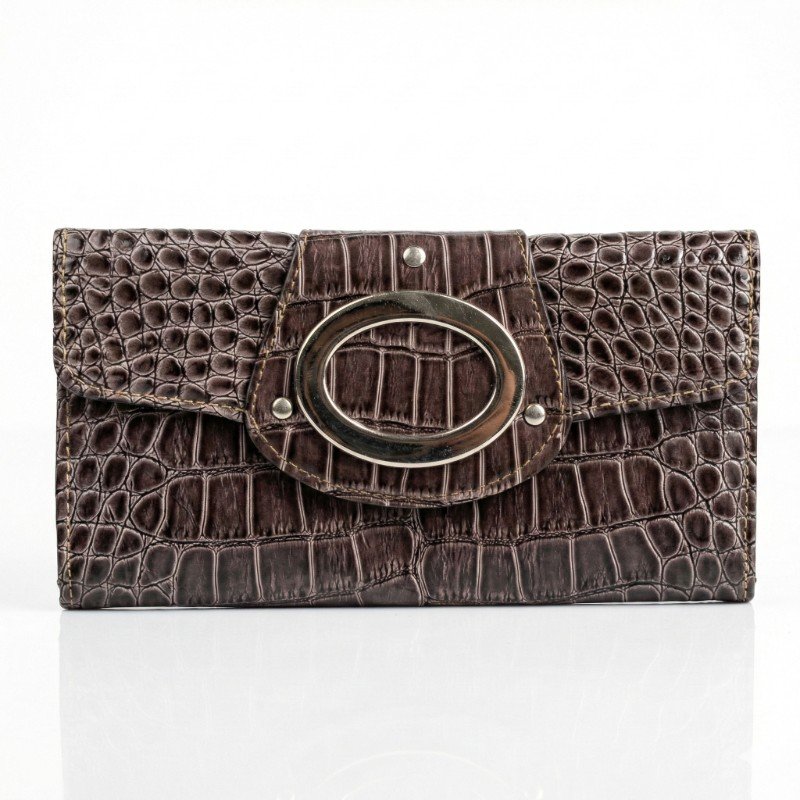 Crocodile Jelly Leather Clutch