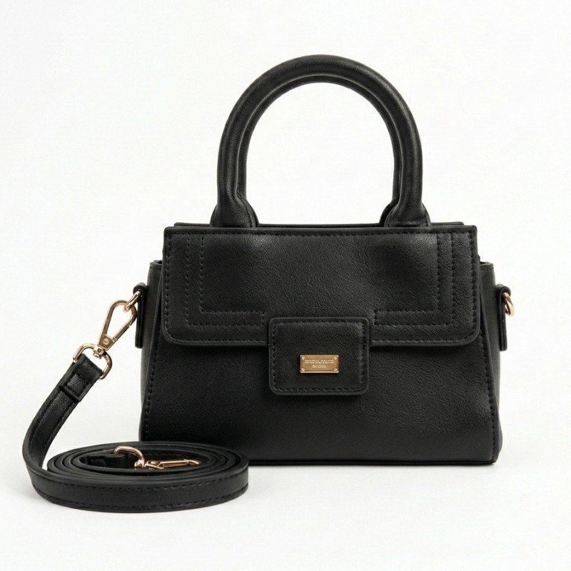 Black leather Crossbody Bag