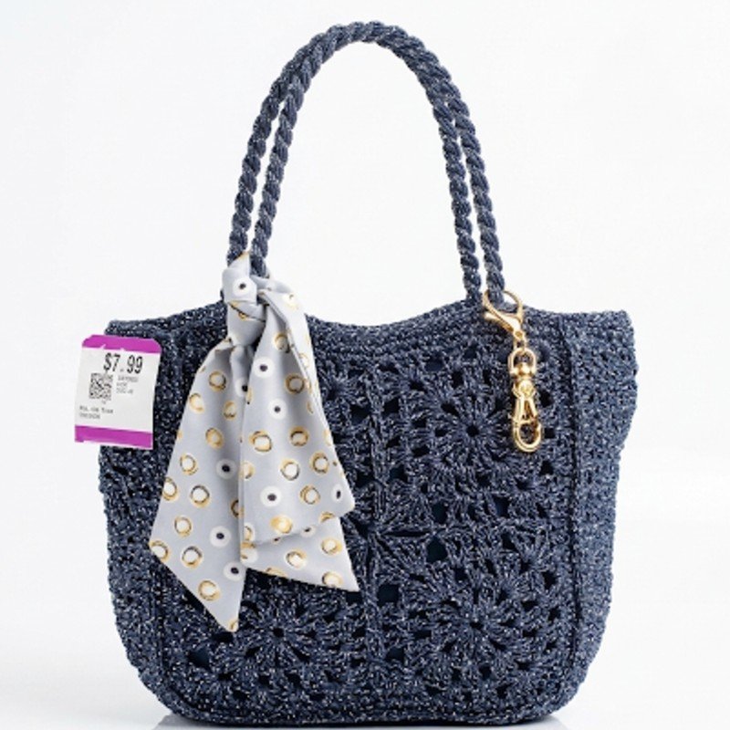 Beautiful fancy handmade crochet tote bag