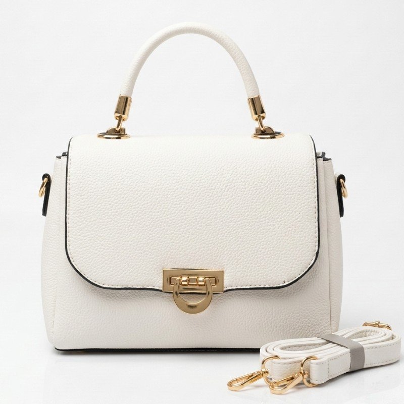 Decent look White leather+stylish Crossbody