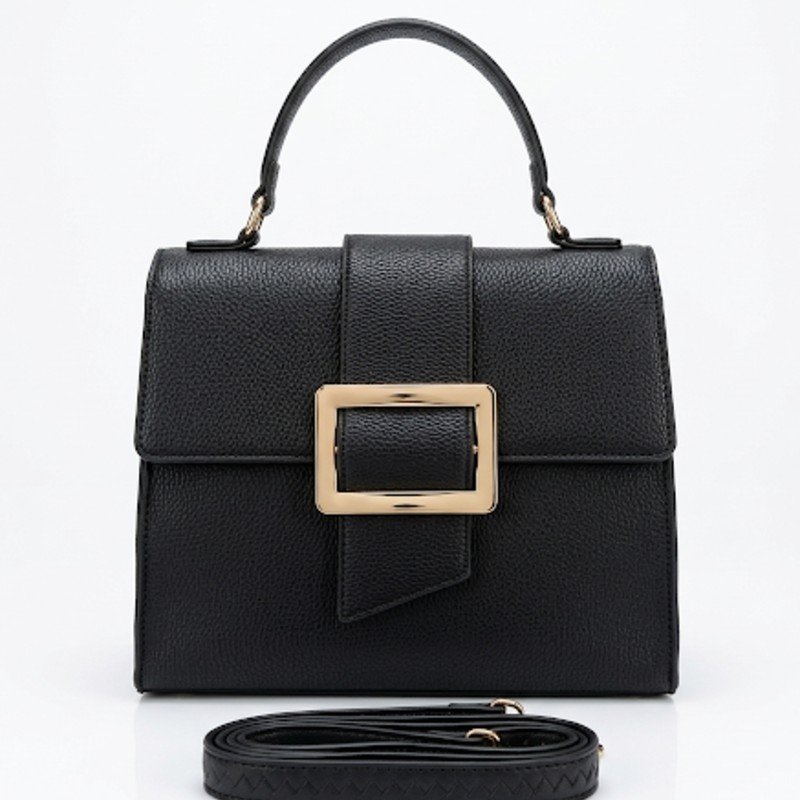 Black leather Crossbody Bag