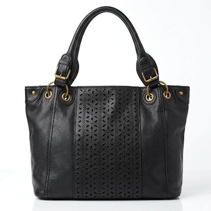 Beautiful leather Cutwork handbag