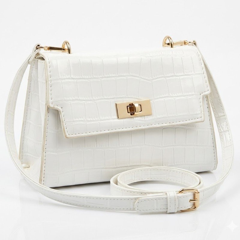 Classic White Crossbody for the Perfect Desi Look"