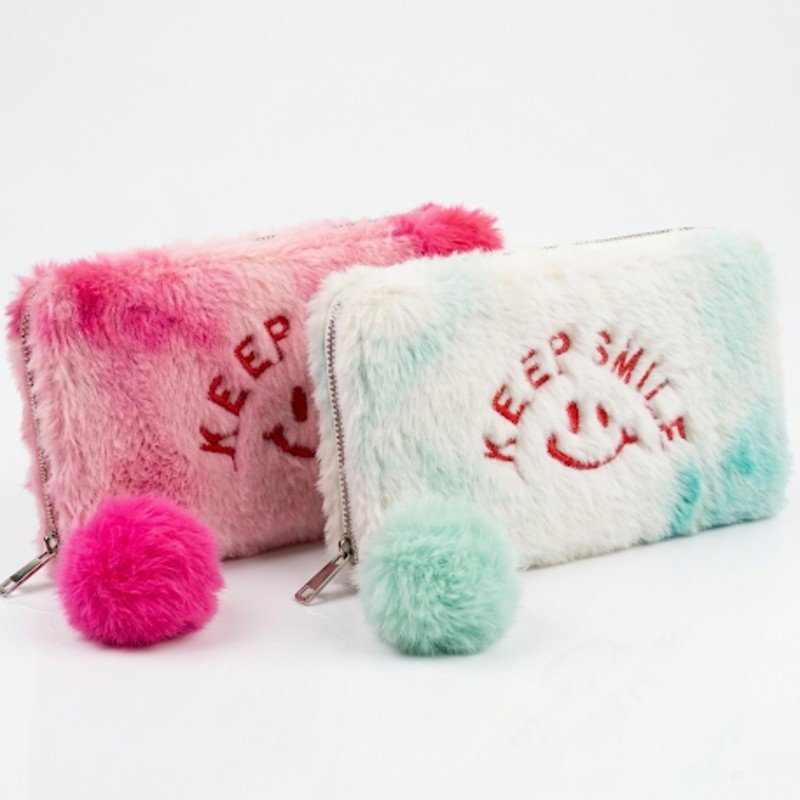 Beautiful minky fur cute wallet