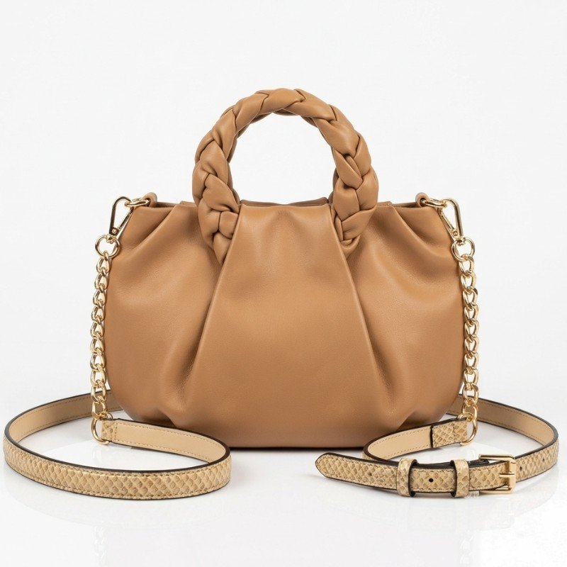 Bucket style soft leather Crossbody