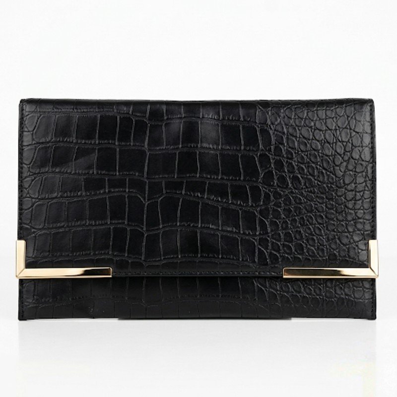 Beautiful crocodile leather hand clutch