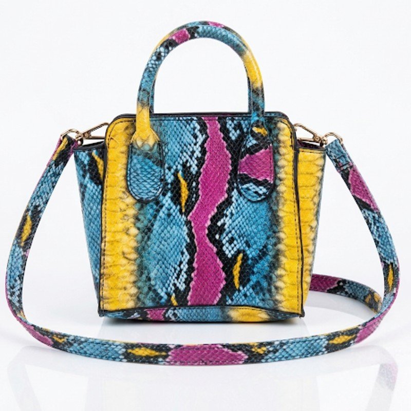 Colorful snake skin pattern crossbody