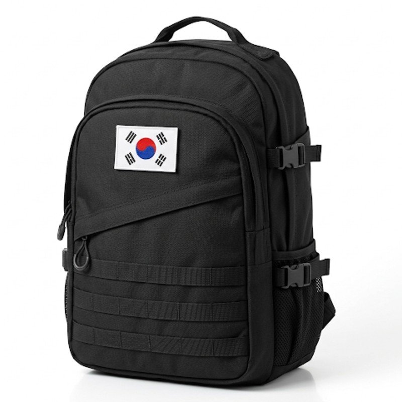 Black tactical military backpack