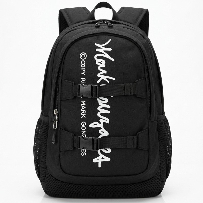 Mark Gonzales branded black laptop backpack