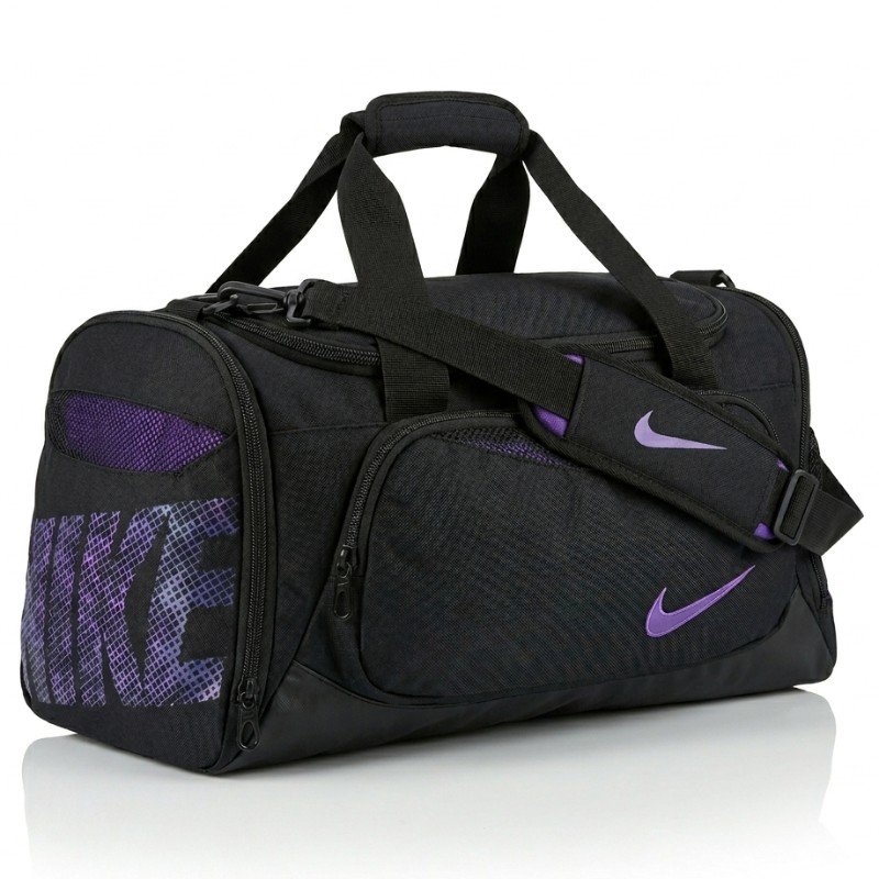 Nike Brasilia duffel bag, typically used for gym gear or travel.