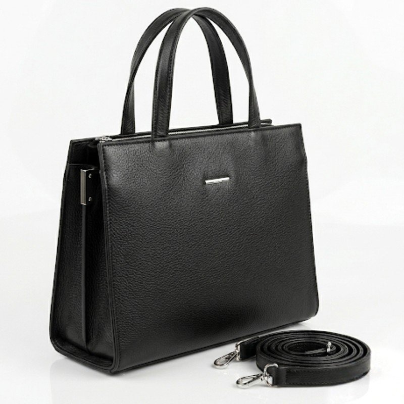 Beautiful black leather hand bag