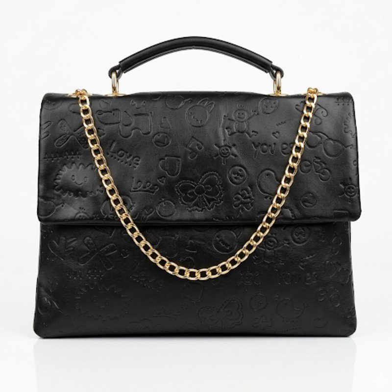 Beautiful black leather Crossbody