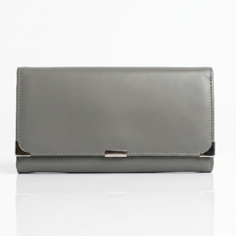 Gray women's clutch wallet