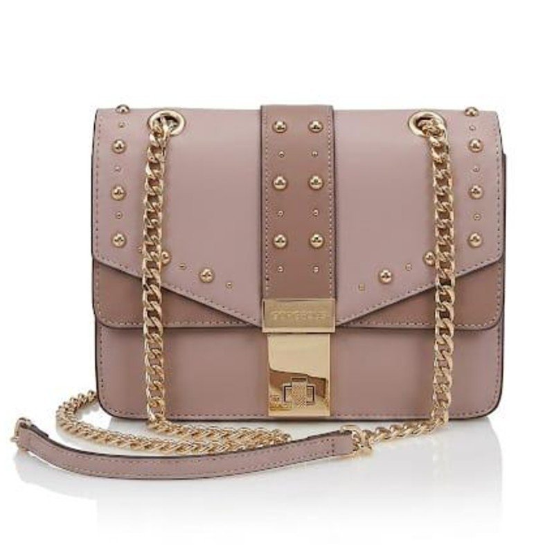 Carvela Natural Opal Stud Xbody Bag in pink.