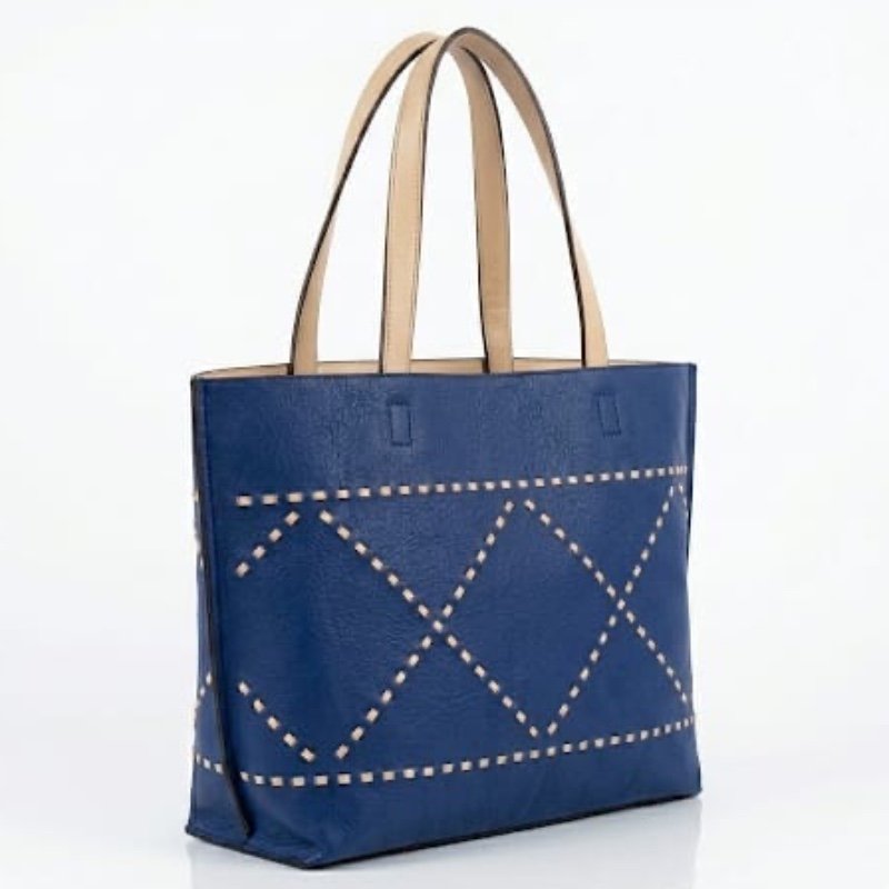 Nanushka origami tote bag with contransting cream colored