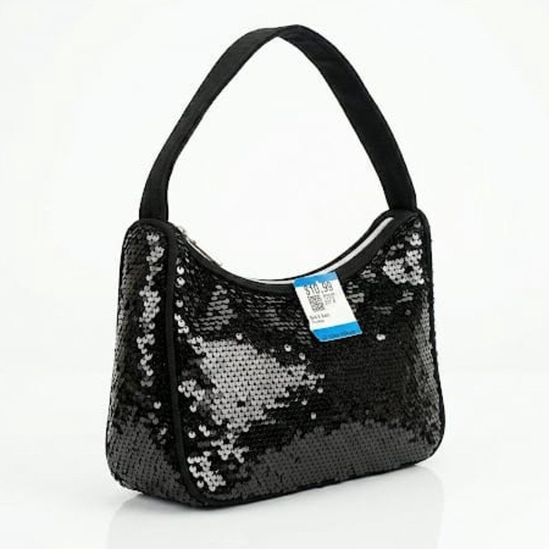 Black sequence  shoulder bag