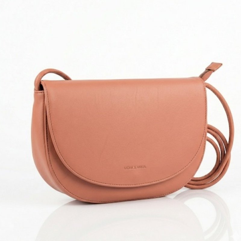 Monk & Anna Half-Moon Saddle Bag – Minimalist Terra Cotta Edition