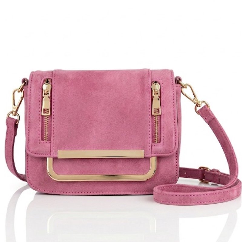 Stylish red Suede Crossbody Bag