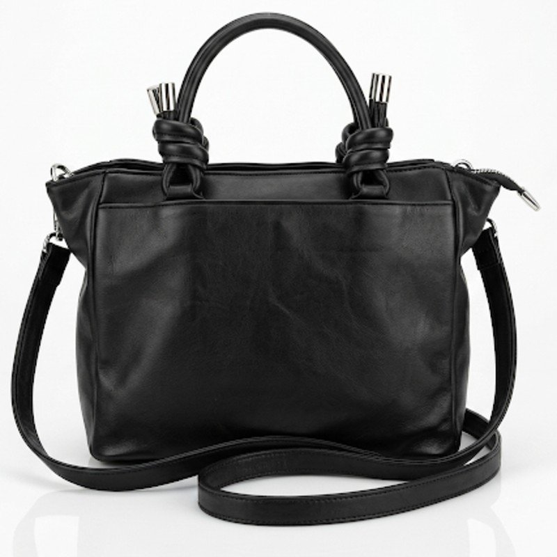 Black Gerry Weber Madeira handbag featuring knotted handle details and a shoulder strap.