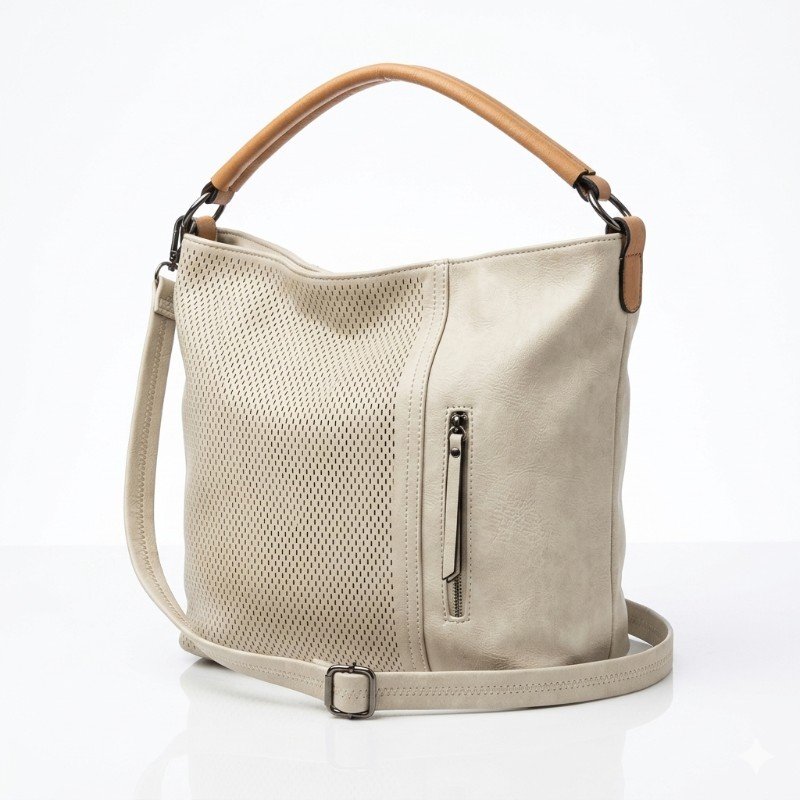Cutwork leather hand bag