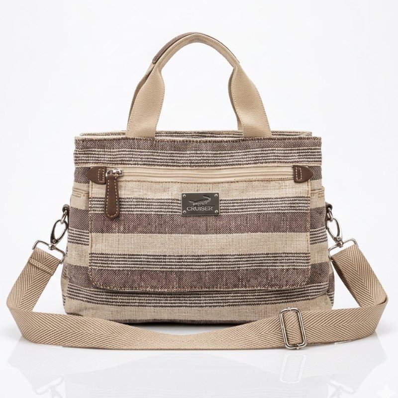 Hand carry+ cross body crocodile cruiser tote bag