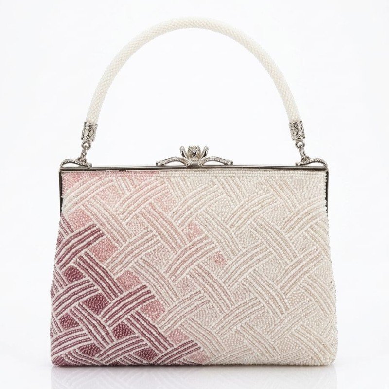 Japanese party vintage beaded clutch bag