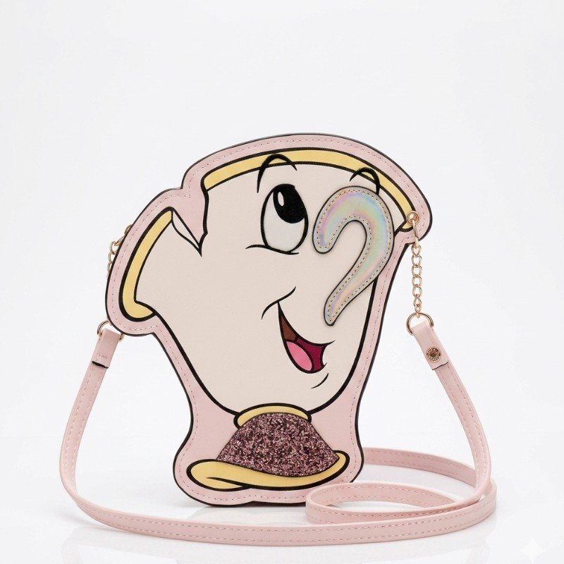 pink Primark Disney Beauty and the Beast Chip crossbody bag.