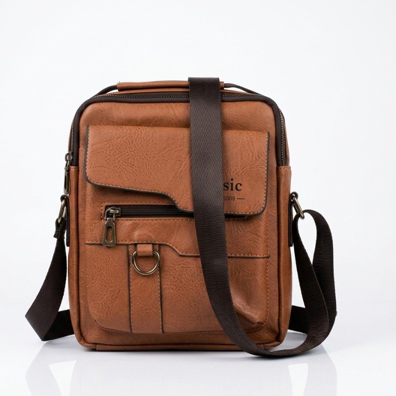 WEIXIER men's leather crossbody