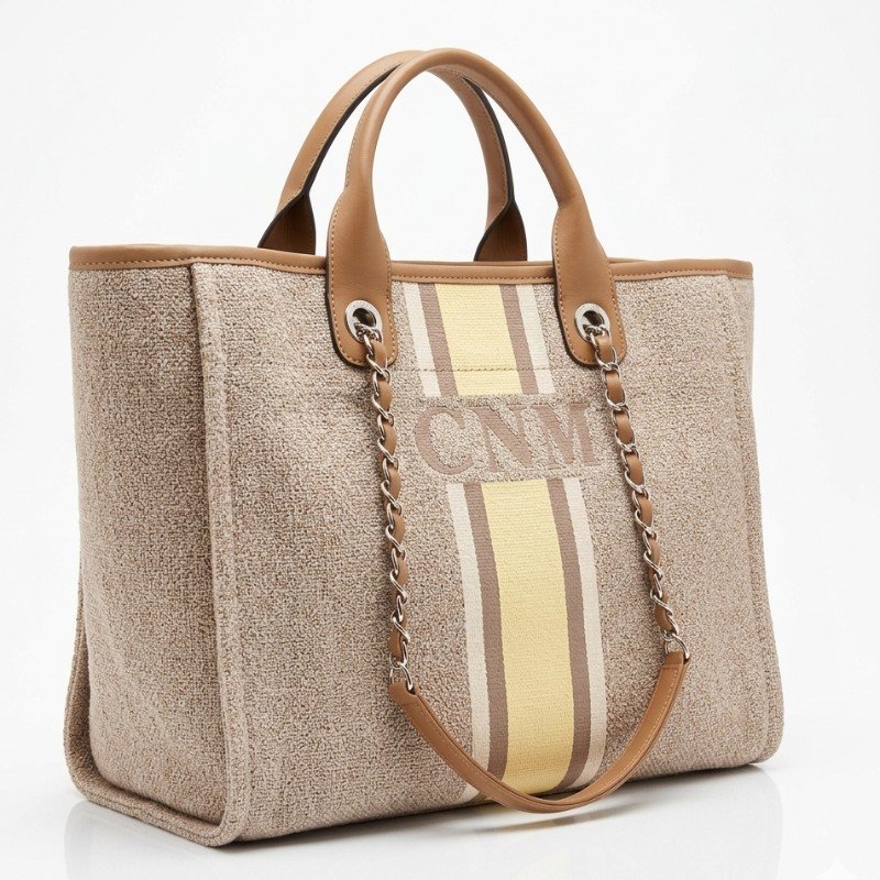 beige Lily and Bean canvas tote bag