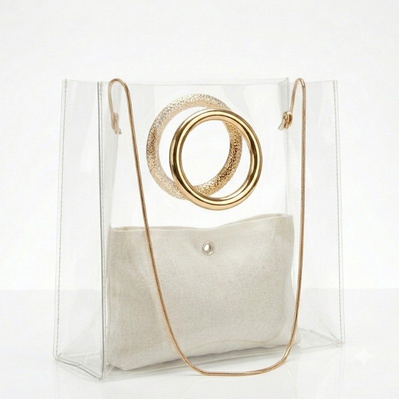transparent PVC tote bag