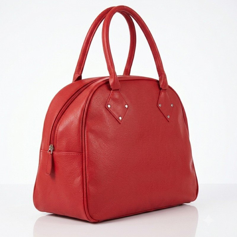red dome-shaped handbag