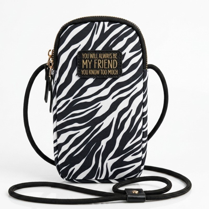 History & Heraldry zebra print phone bag