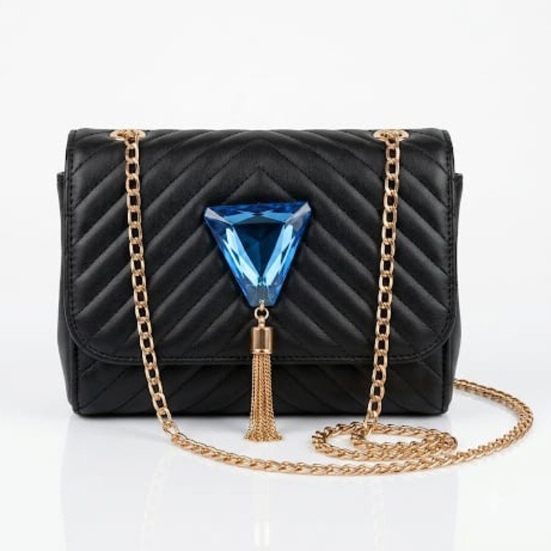 black quilted crossbody bag