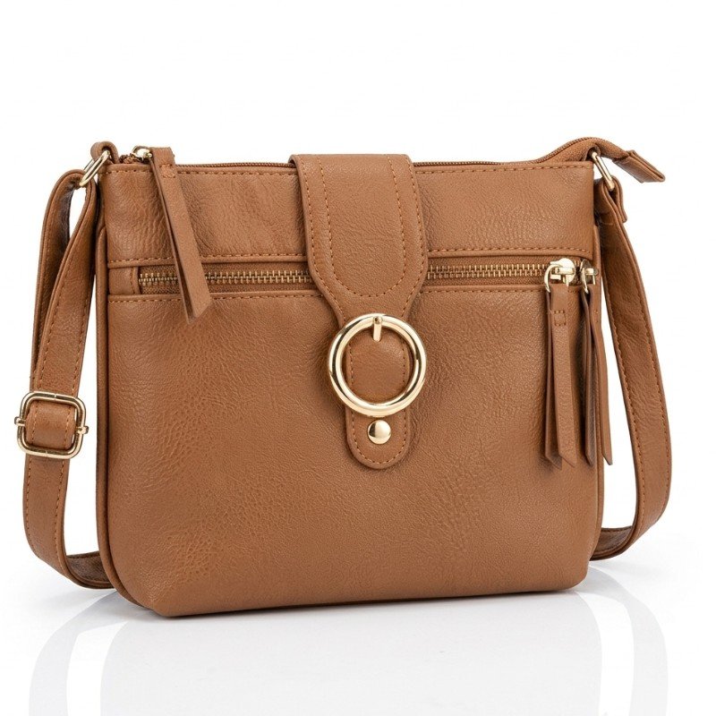 Brown  leather crossbody bag like new condition 😍