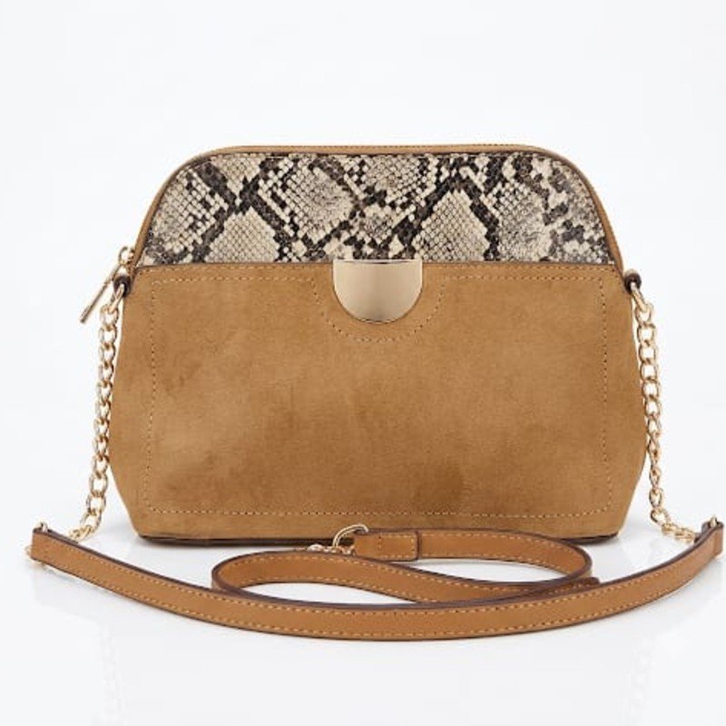 brown suede crossbody bag